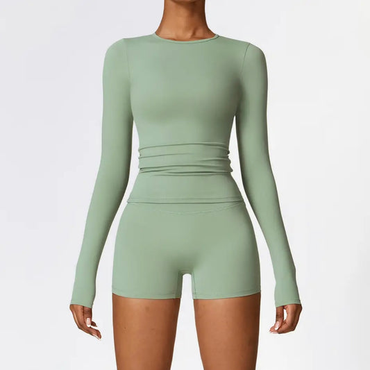 Skin Long Sleeve Short Set +5 colours